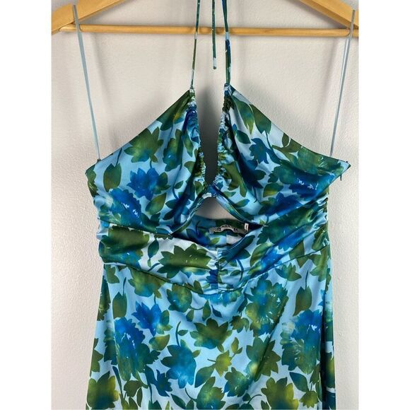 AMUR Edie High Low Tie Neck Halter Gown - Picture 15 of 16